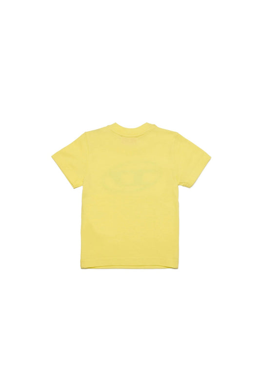 T - SHIRT GIALLA CON LOGO VERDE DIESEL - Angel Luxury