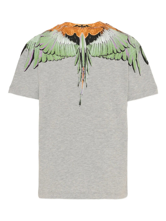T - SHIRT GRIGIA CON STAMPA ALI MARCELO BURLON - Angel Luxury