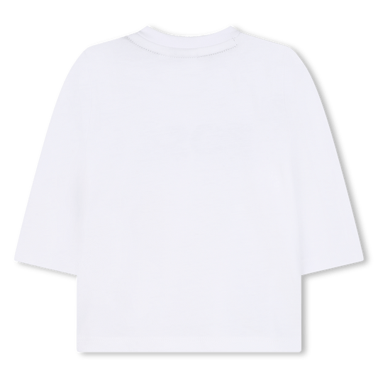 T - SHIRT MANICA LUNGA BIANCA CON LOGO VERDE HUGO BOSS - Angel Luxury