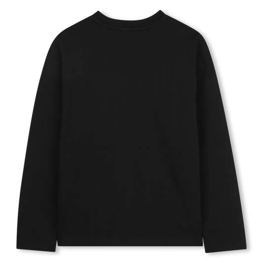 T - SHIRT MANICA LUNGA NERA CON LOGO BIANCO MARC JACOBS - Angel Luxury
