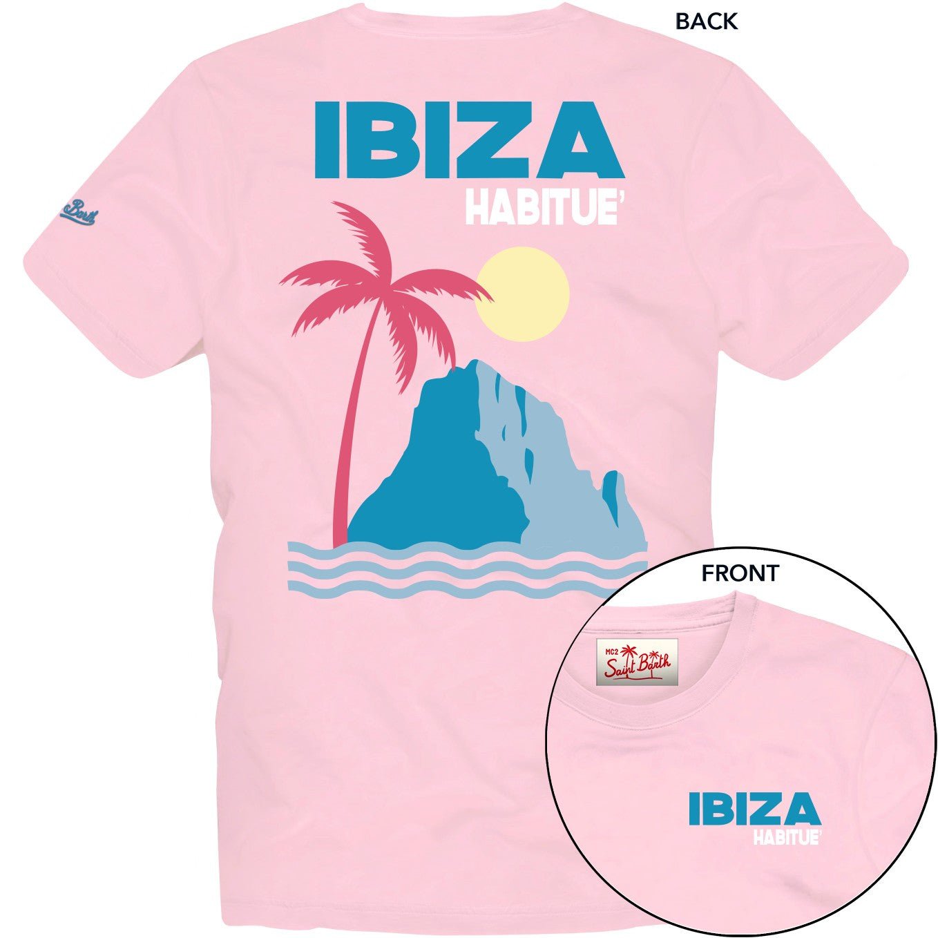 T - SHIRT MC2 SAINT BARTH ROSA CON STMPA IBIZA - Angel Luxury