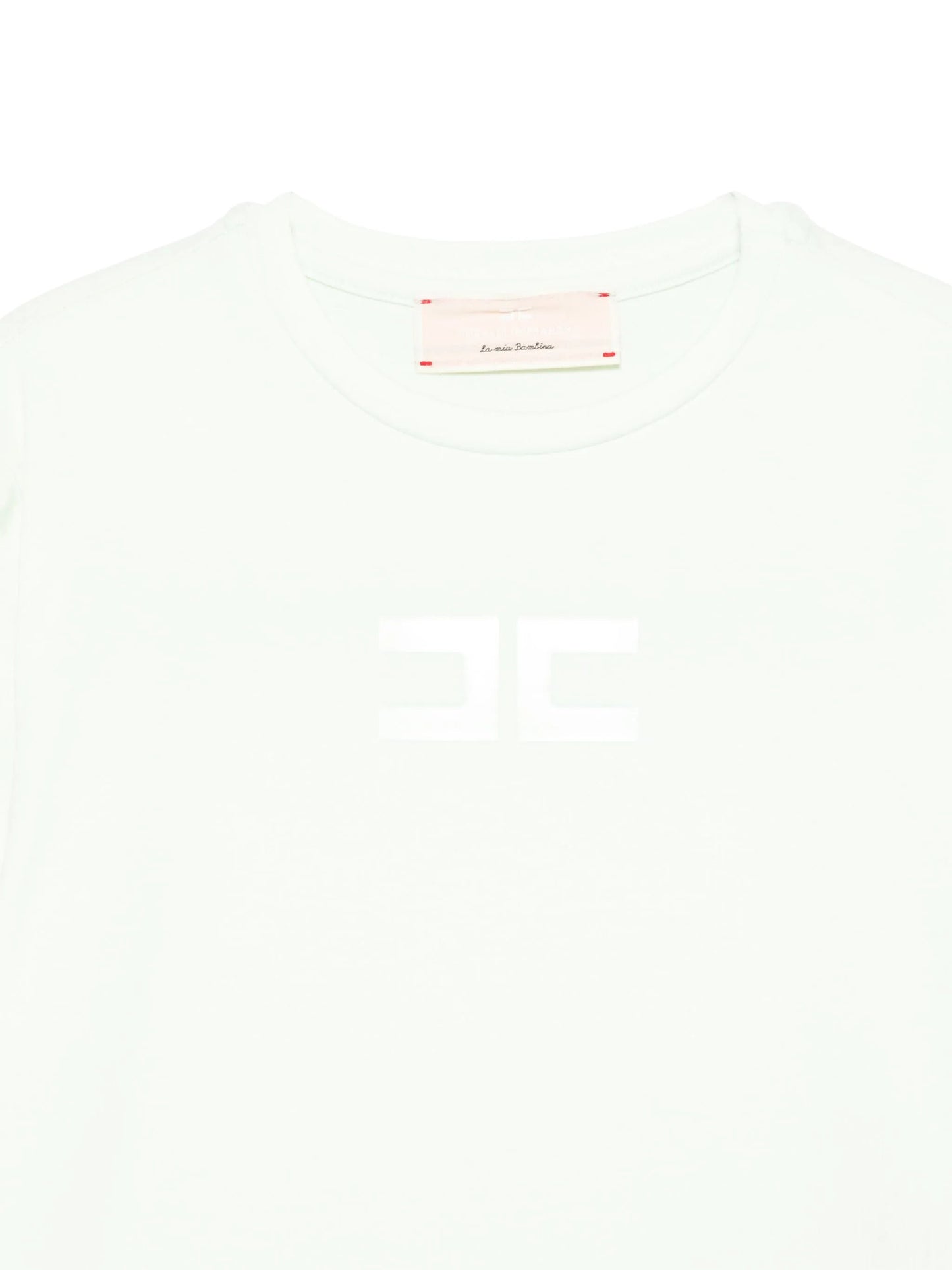 T - SHIRT MENTA CON LOGO IN GOMMA ELISABETTA FRANCHI - Angel Luxury