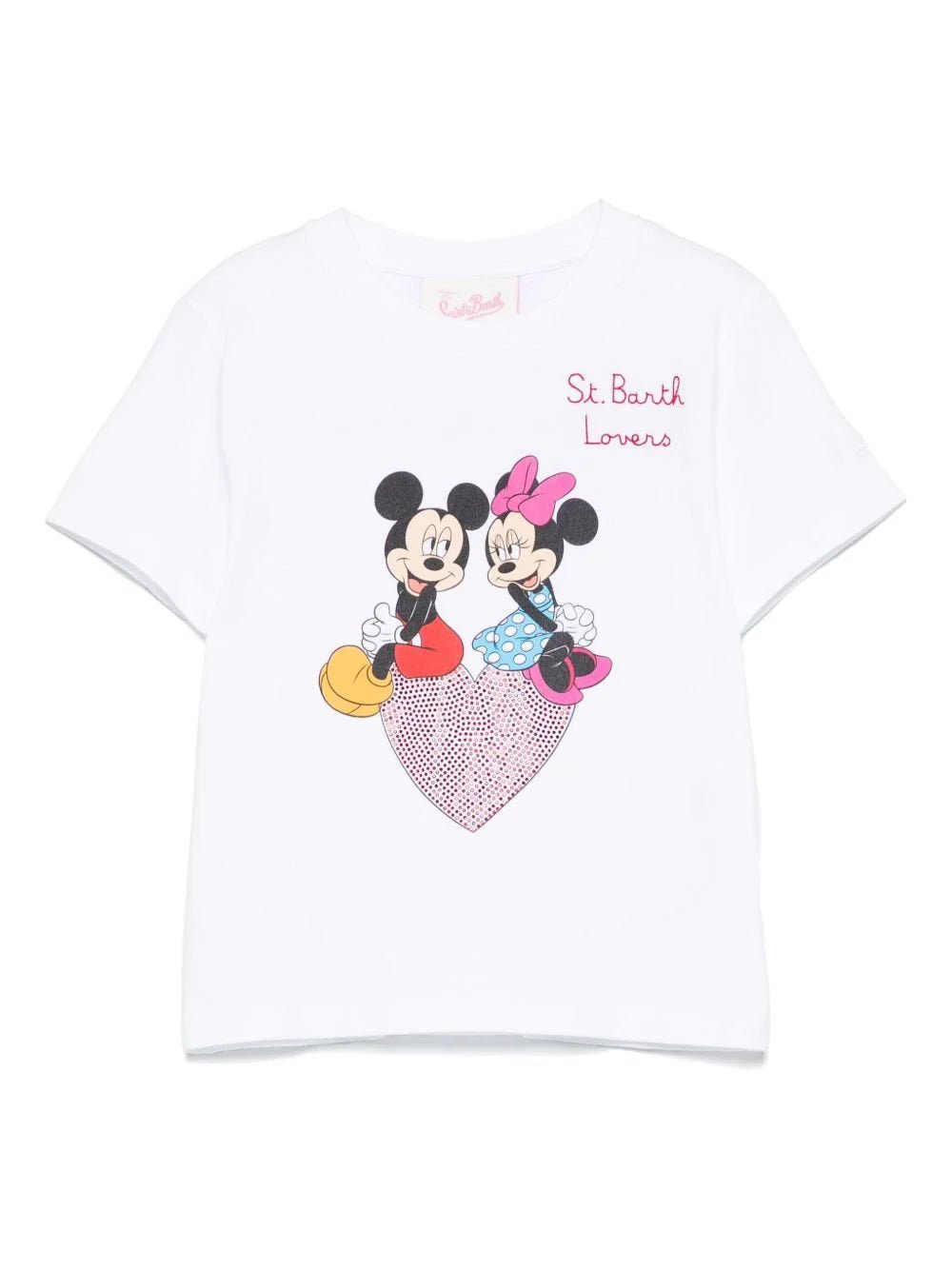 T - SHIRT MICKEY MINNIE LOVERS STRASS MC2 SAINT BARTH - Angel Luxury