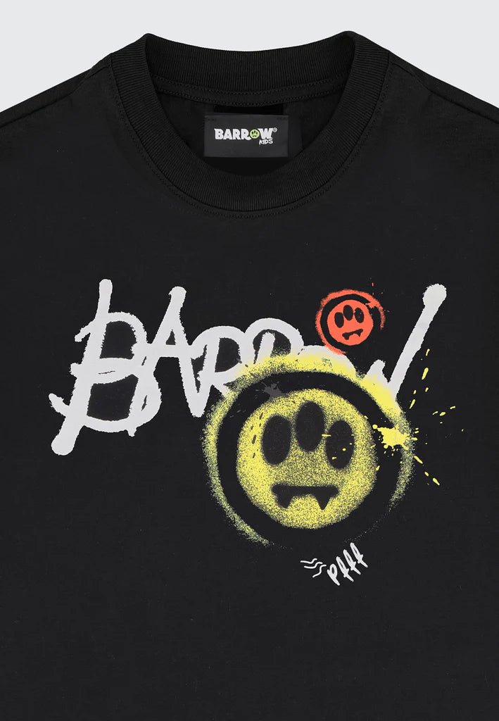 T - SHIRT NERA CON LOGO BARROW - Angel Luxury
