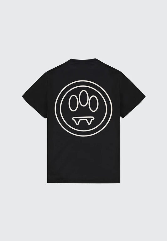 T - SHIRT NERA CON LOGO BIANC SUL RETRO BARROW - Angel Luxury