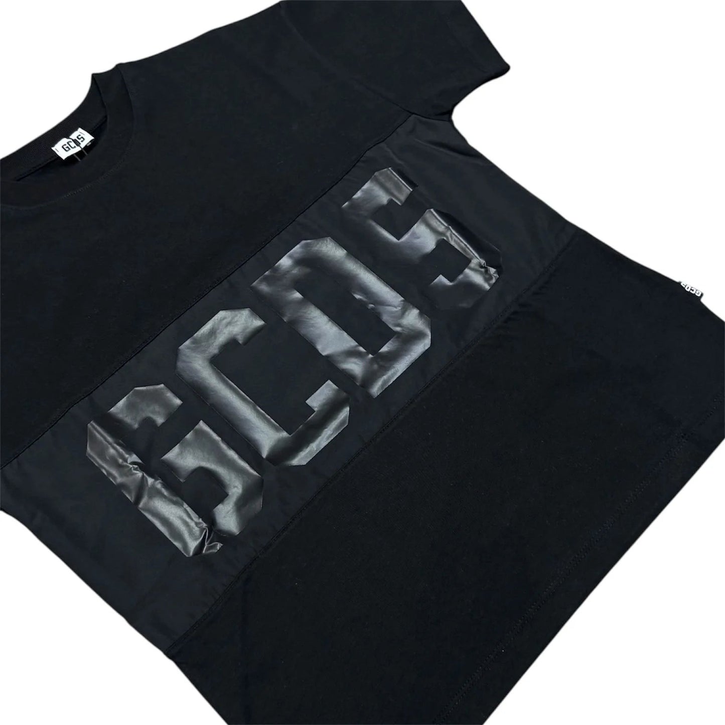 T - SHIRT NERA CON LOGO GCDS NERO LUCIDO - Angel Luxury
