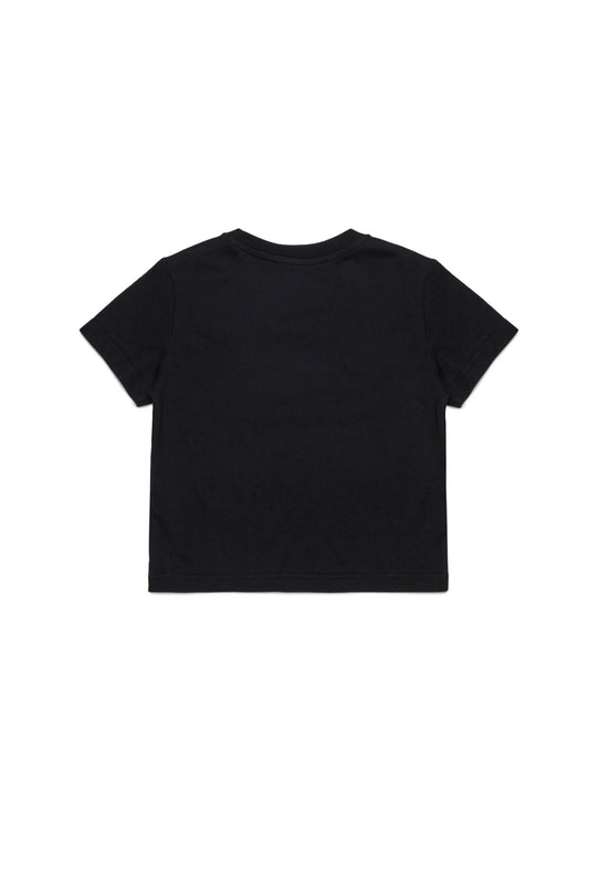 T - SHIRT NERA CON LOGO IN PAILLETTES DIESEL - Angel Luxury