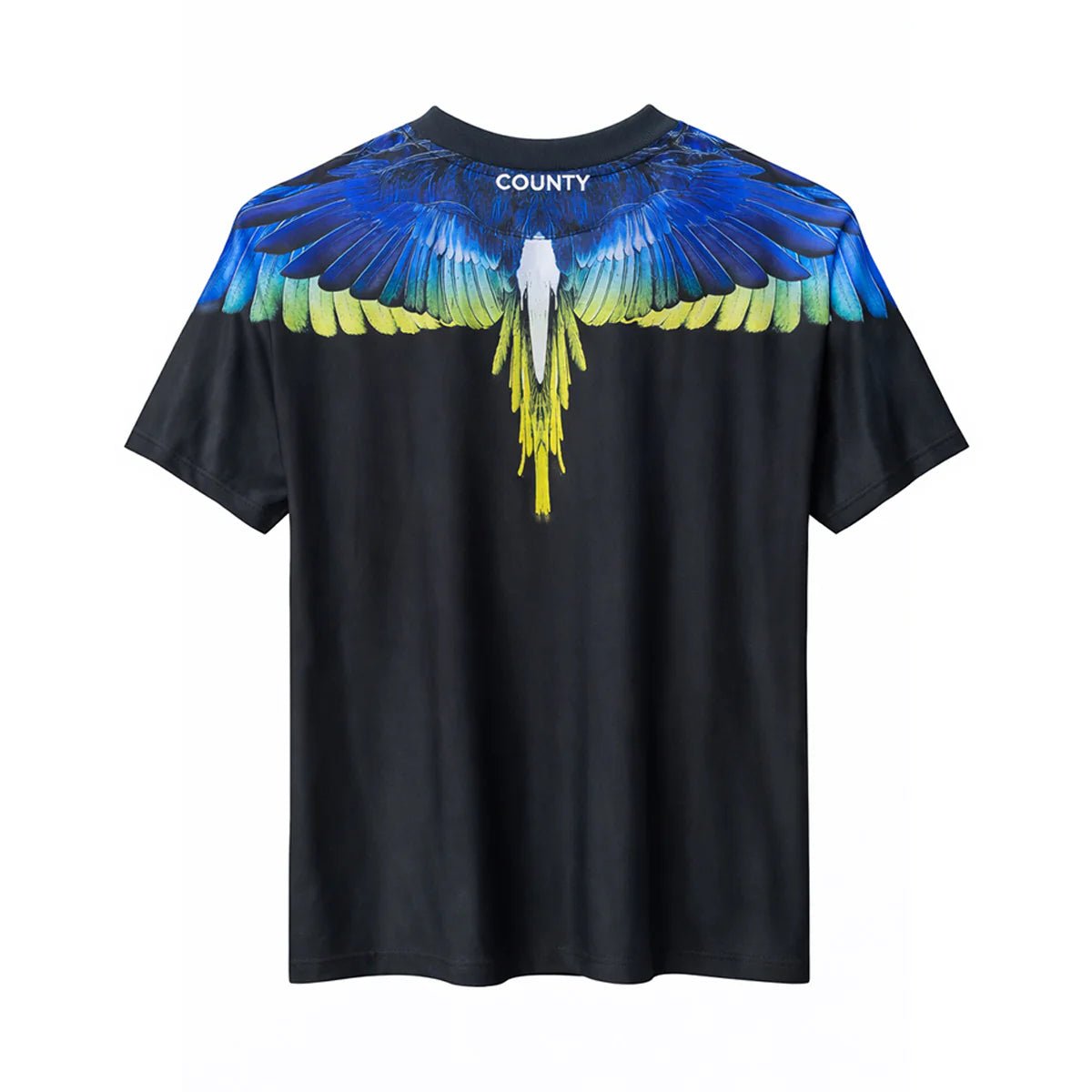 T - SHIRT NERA CON LOGO MARCDELO BURLON - Angel Luxury