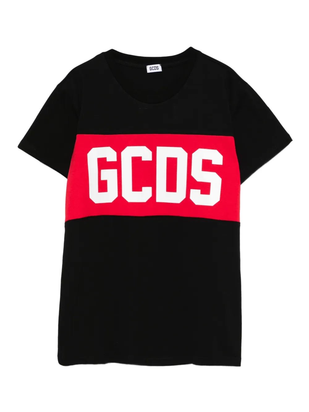 T - SHIRT NERA CON LOGO ROSSO GCDS - Angel Luxury