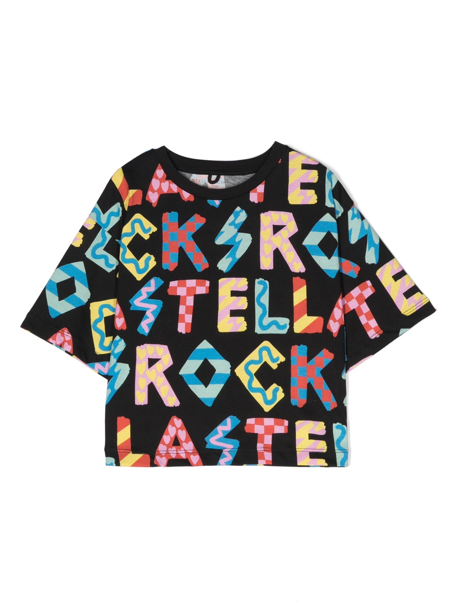 T - SHIRT NERA CON LOGO STELLA MCCARTNEY - Angel Luxury