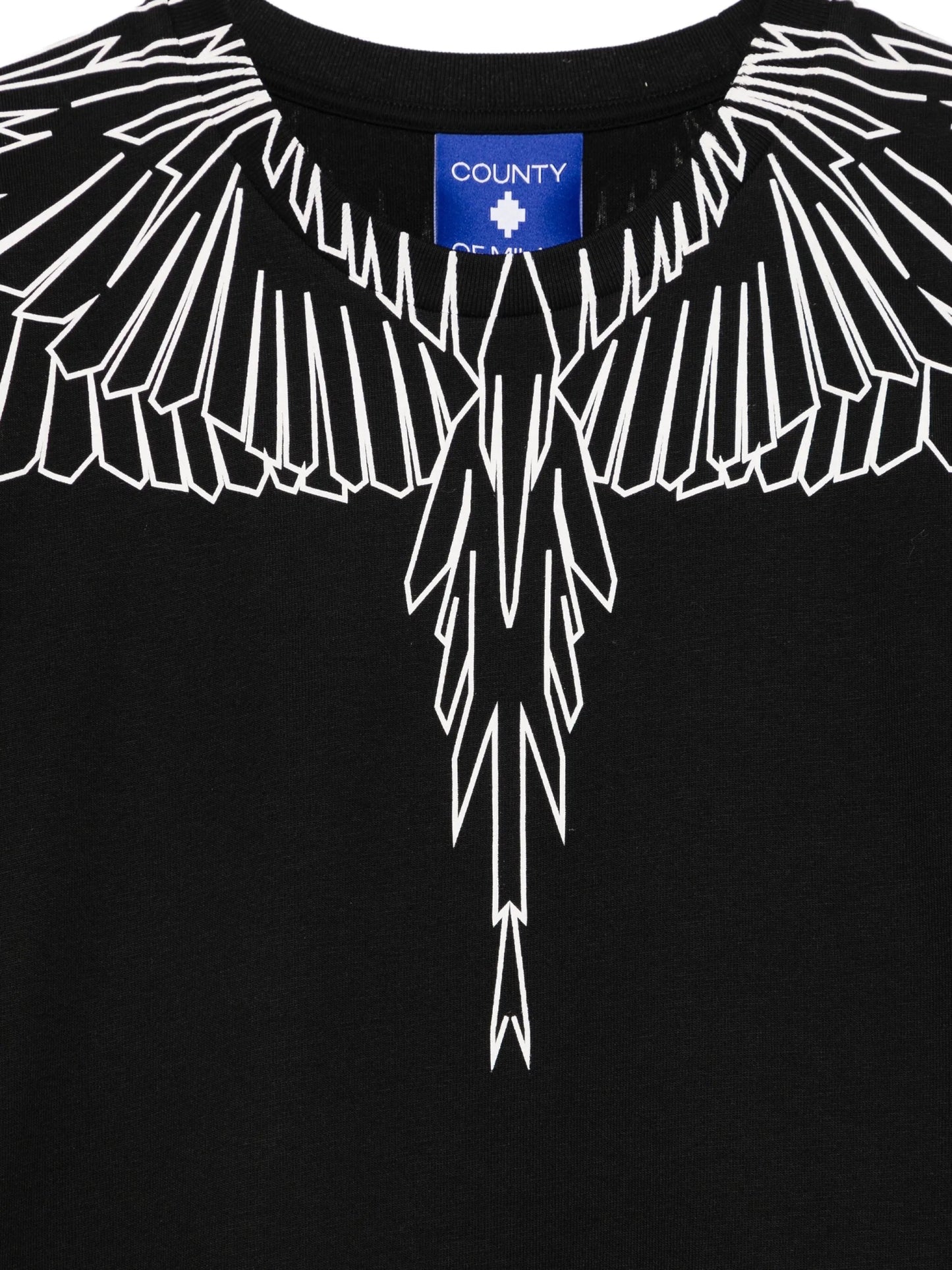 T - SHIRT NERA CON STAMPA ALI MARCELO BURLON - Angel Luxury