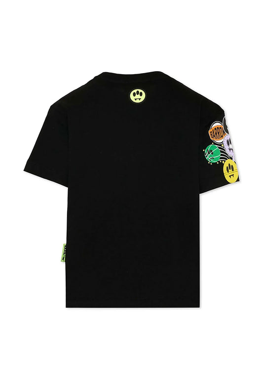 T - SHIRT NERA CON STAMPA BARROW - Angel Luxury