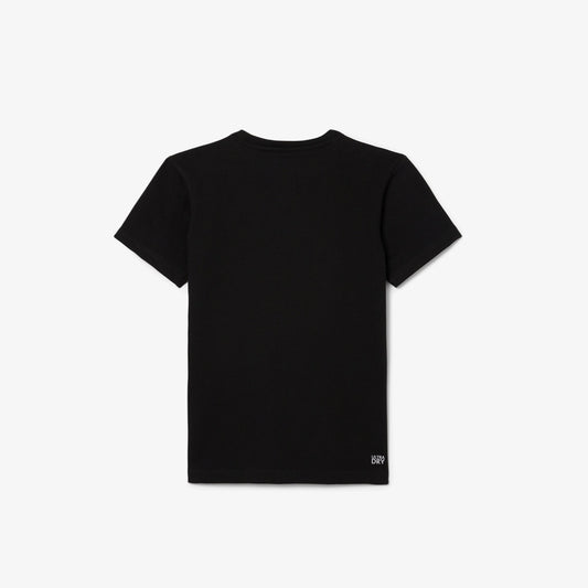 T - SHIRT NERA LOGO LACOSTE - Angel Luxury