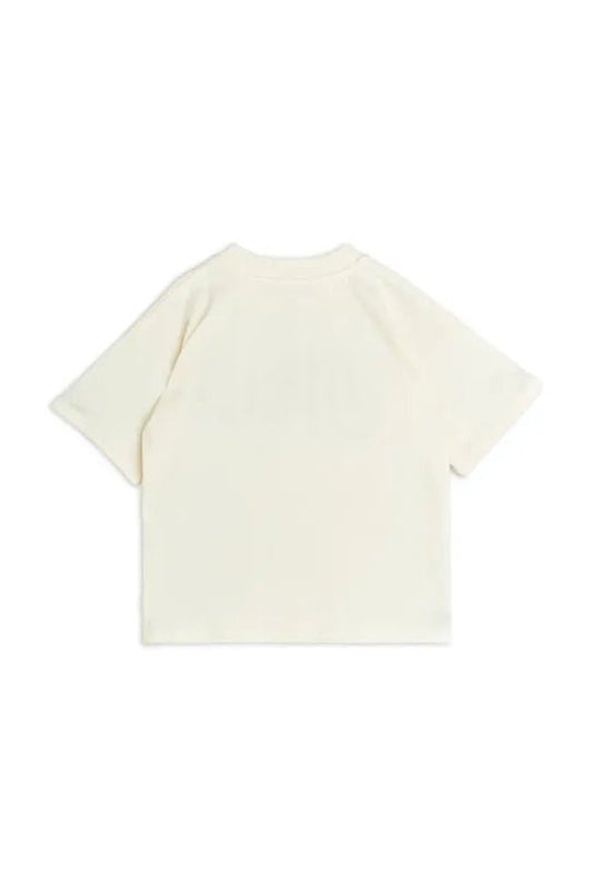 T - SHIRT PANNA CON CAMALEONTE VERDE MINI RODINI - Angel Luxury