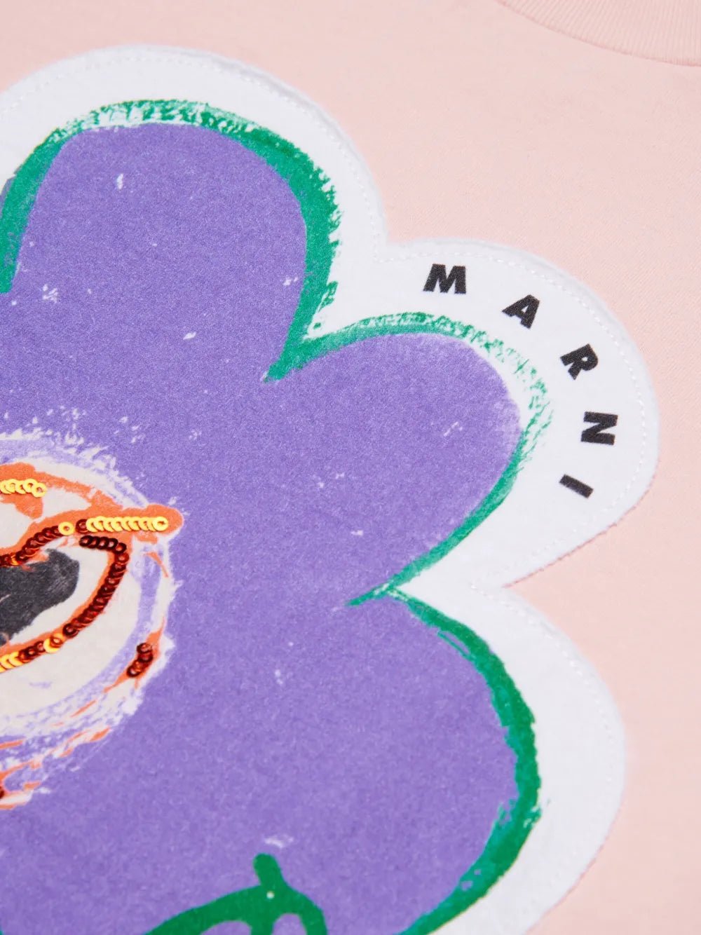 T - SHIRT ROSA CON STAMPA A FIORE VIOLA MARNI - Angel Luxury