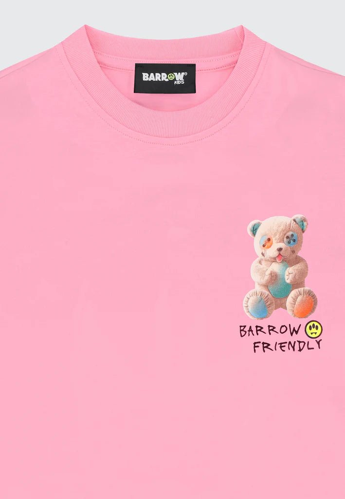 T - SHIRT ROSA CON STAMPA SUL RETRO - Angel Luxury