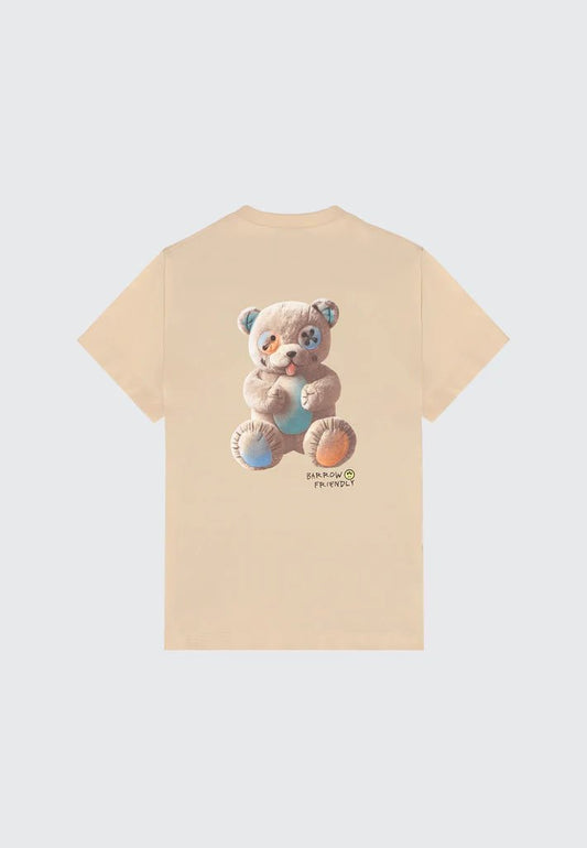 T - SHIRT SABBIA CON STAMPA SUL RETRO BARROW - Angel Luxury