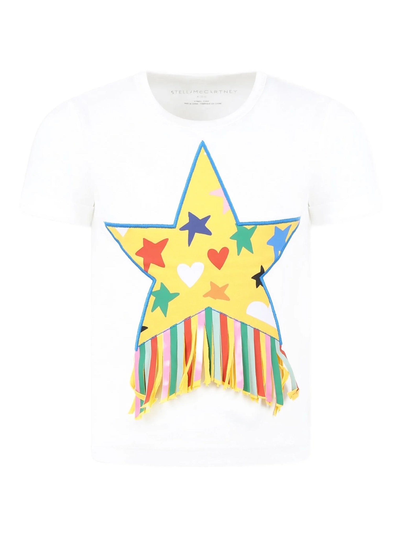 T - SHIRT STELLA GIALLIA CON FRANGE STELLA MCCARTNEY - Angel Luxury