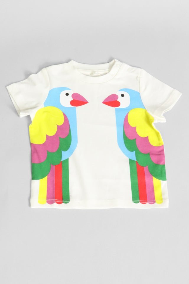 T-shirt StellaMcCartney bianca con pappagallo - Angel Luxury