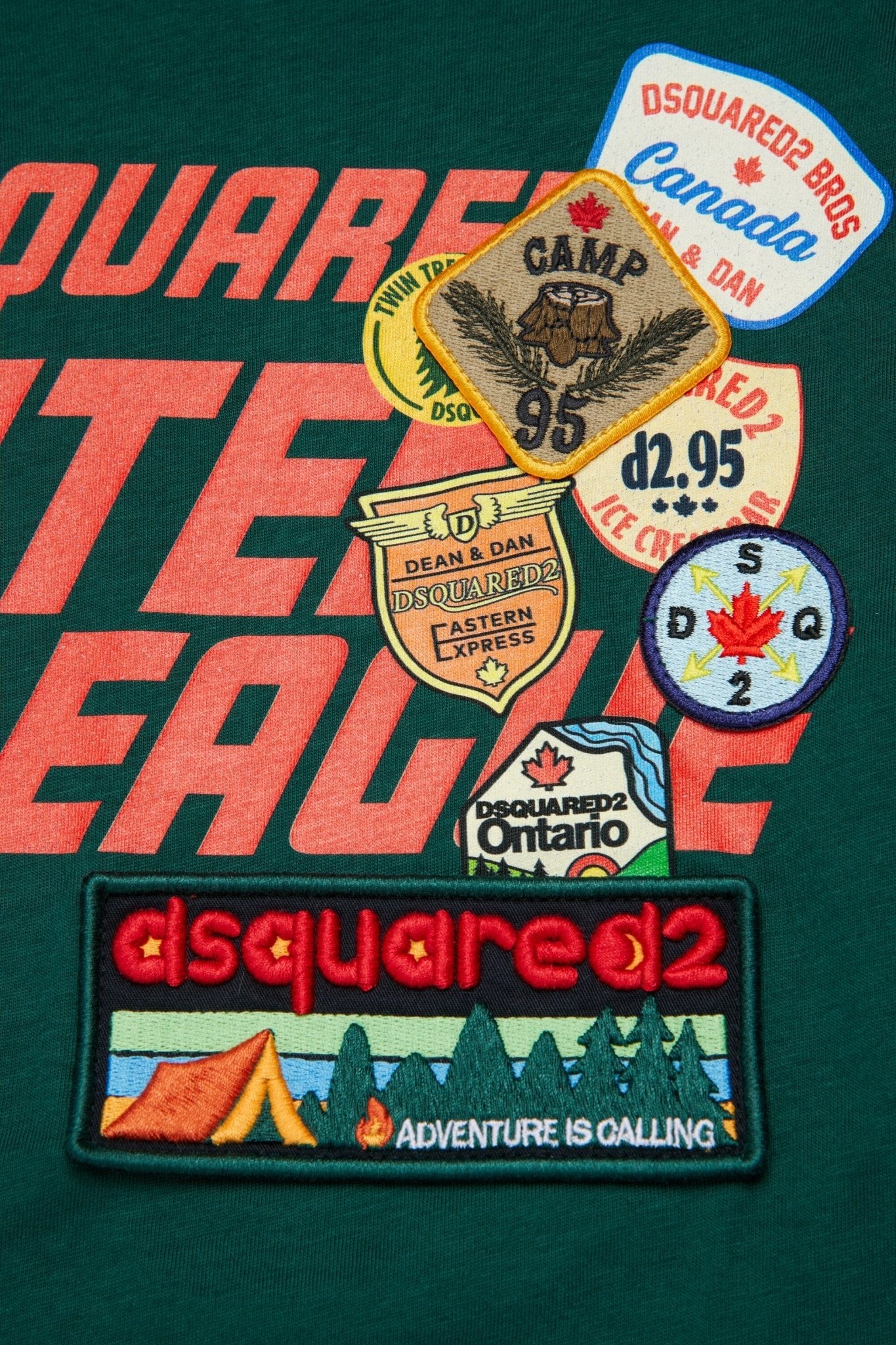 T - SHIRT VERDE CON LOGO DSQUARED2 - Angel Luxury