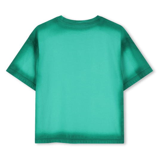 T - SHIRT VERDE MENTA CON LOGO GOMMATO NERO MARC JACOBS - Angel Luxury
