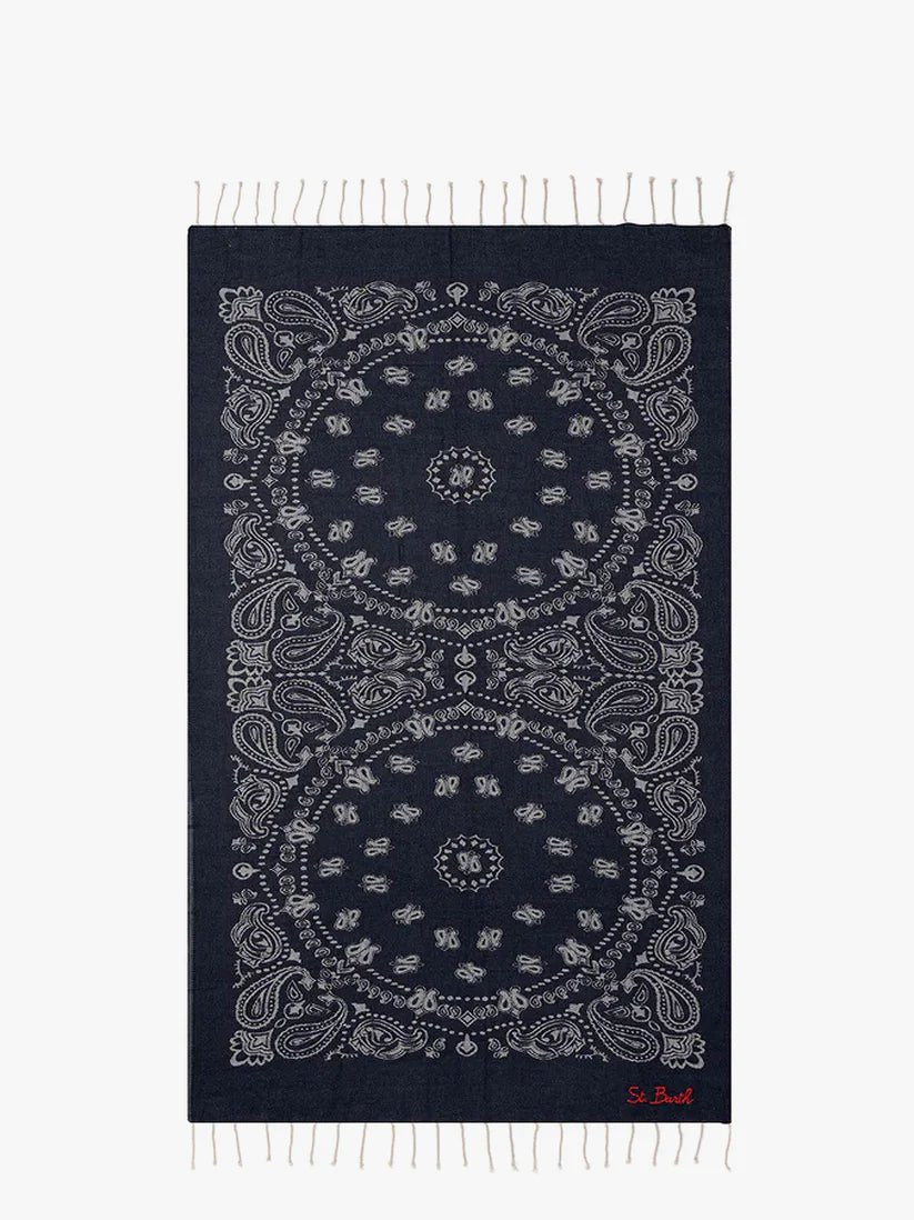 TELO MARE BANDANA CON SCRITTA ROSSA MC2 SAINT BARTH - Angel Luxury