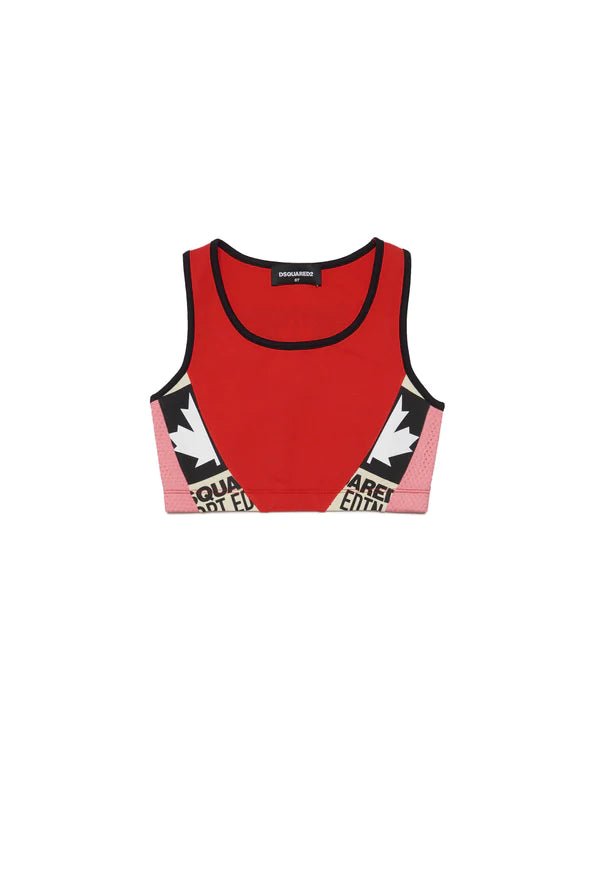 TOP CON LOGO SUPERIORE MULTISTRATO DSQUARED2 - Angel Luxury