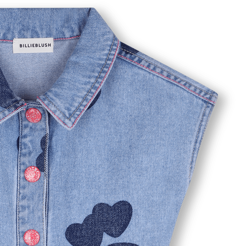 TUTINA IN DENIM CON STAMPA A CUORE BILLIEBLUSH - Angel Luxury