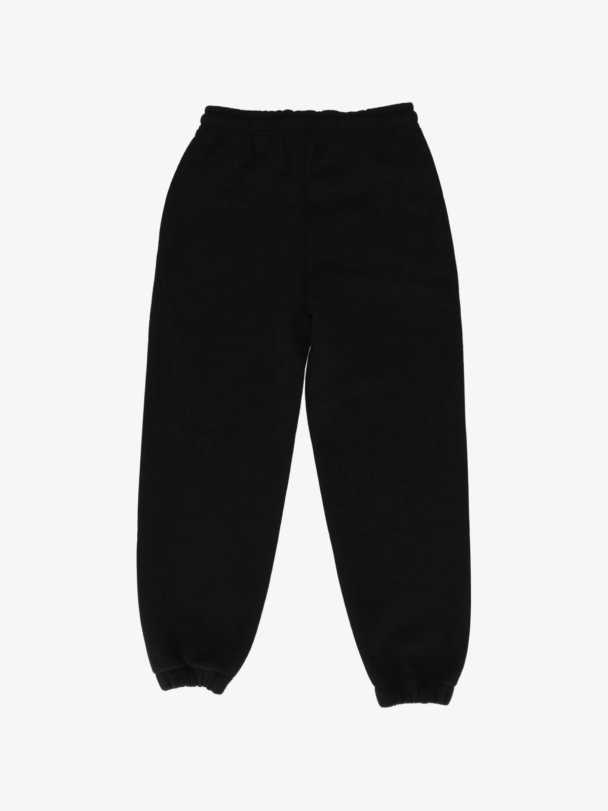 PANTALONE JERSEY NERO CON LOGO CREMA MSGM