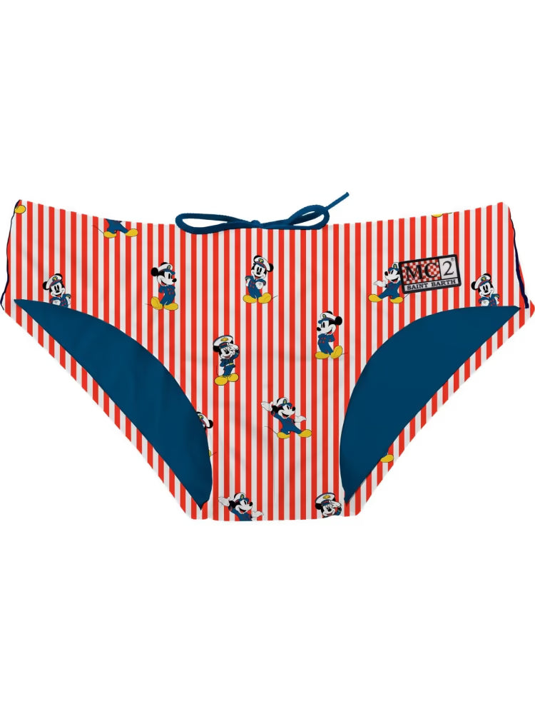 COSTUME A RIGHE ROSSO E BIANCO CON FANTASIA MICKEY MOUSE MC2 SAINT BARTH
