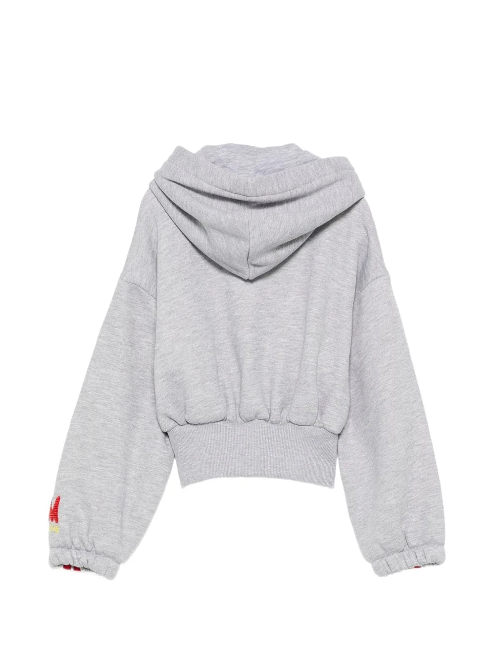 FELPA GRIGIA E BANDE LATERALI E LOGO ROSSO MSGM