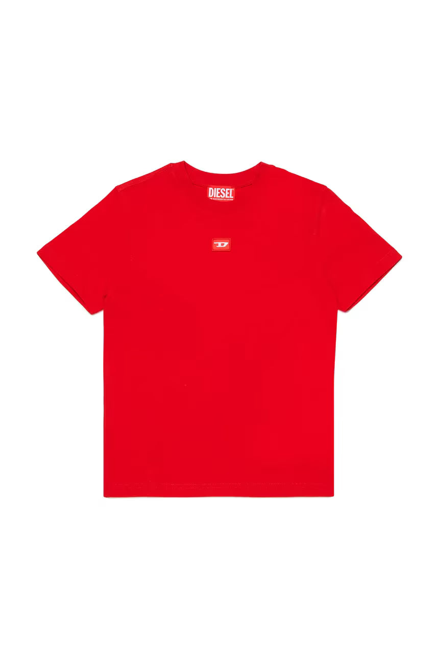 T-SHIRT ROSSA CON LOGO ROSSO DIESEL