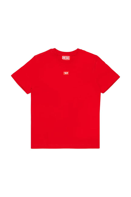 T-SHIRT ROSSA CON LOGO ROSSO DIESEL