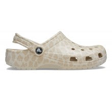 CROCS BEIGE CON STAMPA ANIMALIER GLITTERATA