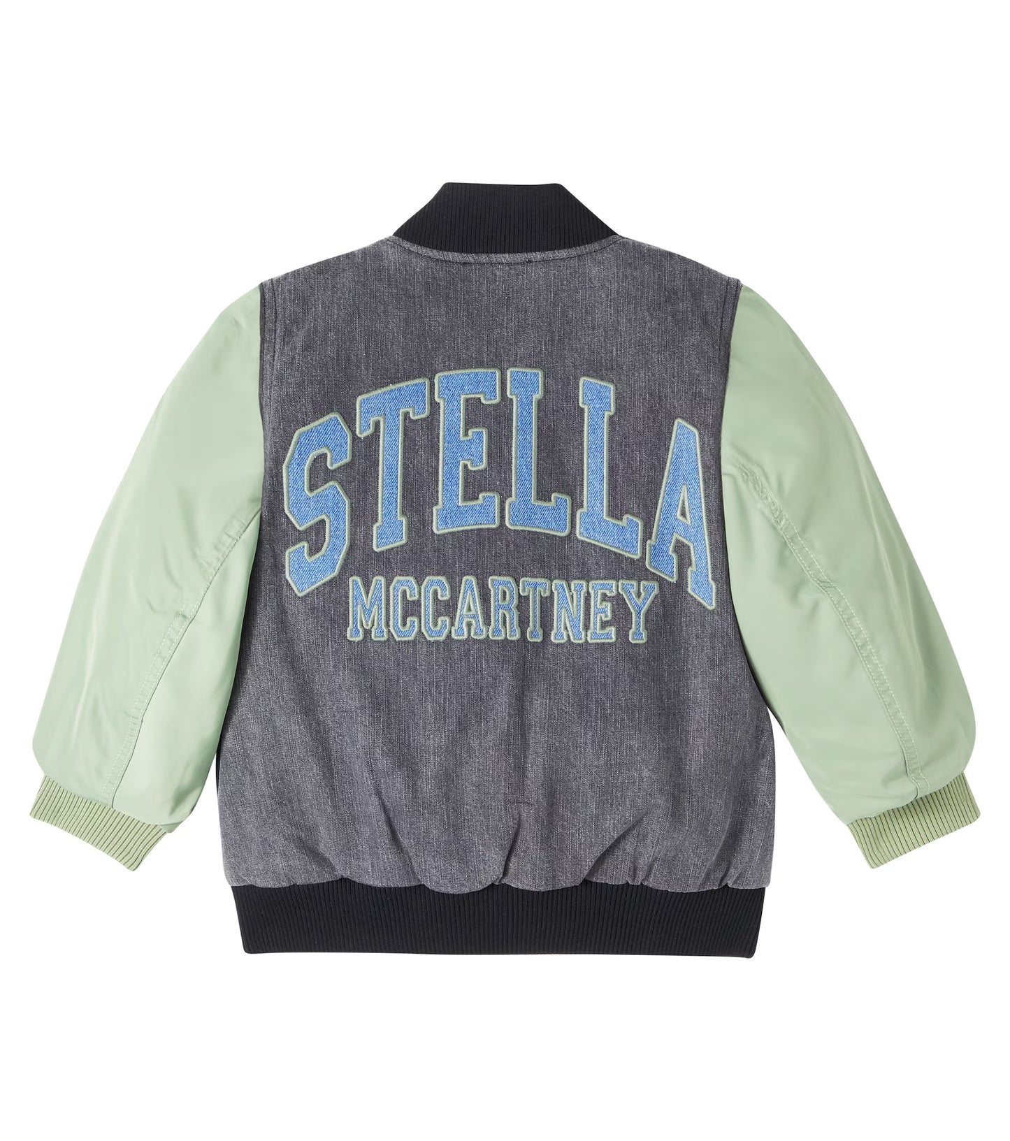 GIACCA BOMBER IN DENIM CON MANICHE CONTRASTO STELLA MCCARTNEY