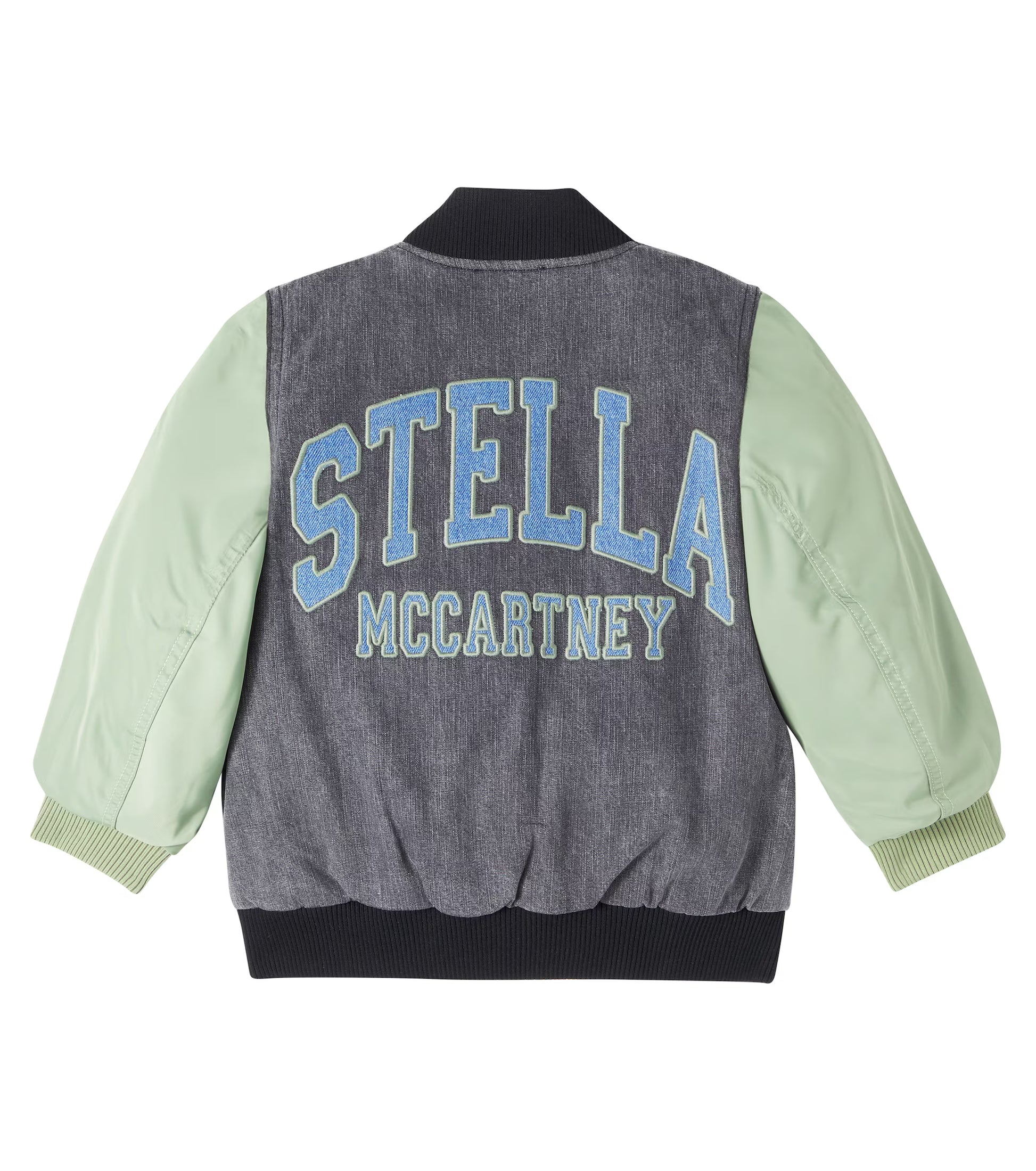 GIACCA BOMBER IN DENIM CON MANICHE CONTRASTO STELLA MCCARTNEY