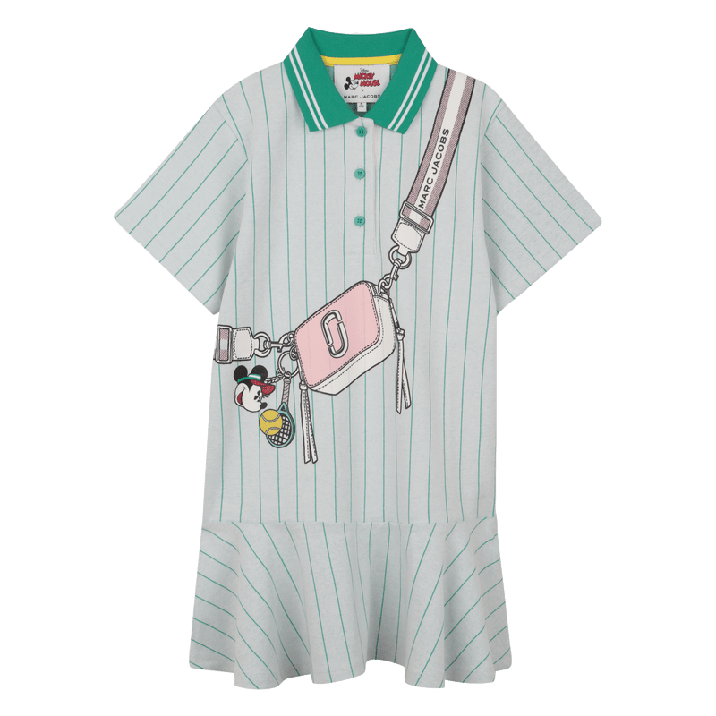 ABITO A POLO RIGHE VERDI CON STAMPA MACR JACOBS - Angel Luxury