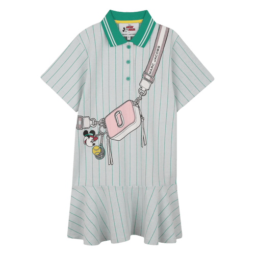 ABITO A POLO RIGHE VERDI CON STAMPA MACR JACOBS - Angel Luxury