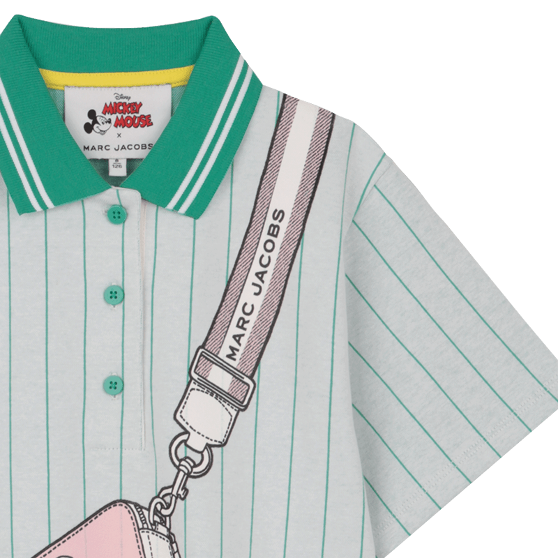 ABITO A POLO RIGHE VERDI CON STAMPA MACR JACOBS - Angel Luxury