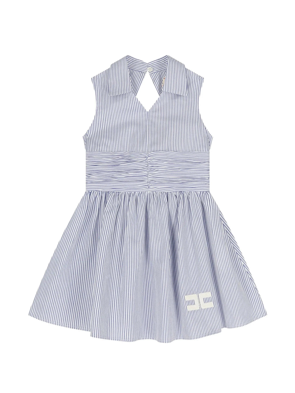 ABITO A RIGHE BIANCO E BLU ELISABETTA FRANCHI - Angel Luxury