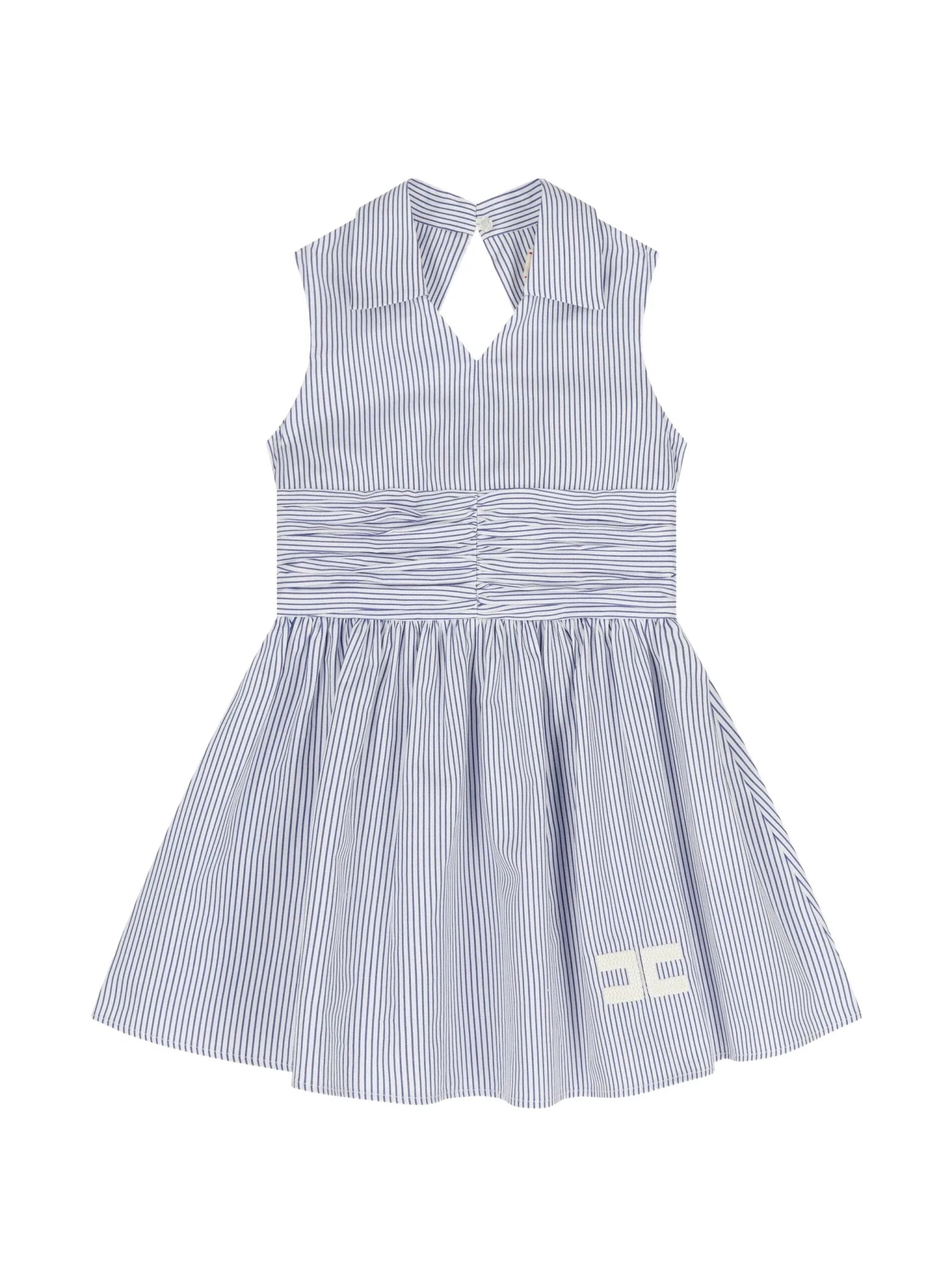 ABITO A RIGHE BIANCO E BLU ELISABETTA FRANCHI - Angel Luxury