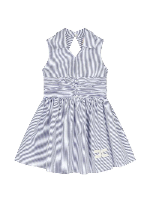 ABITO A RIGHE BIANCO E BLU ELISABETTA FRANCHI - Angel Luxury