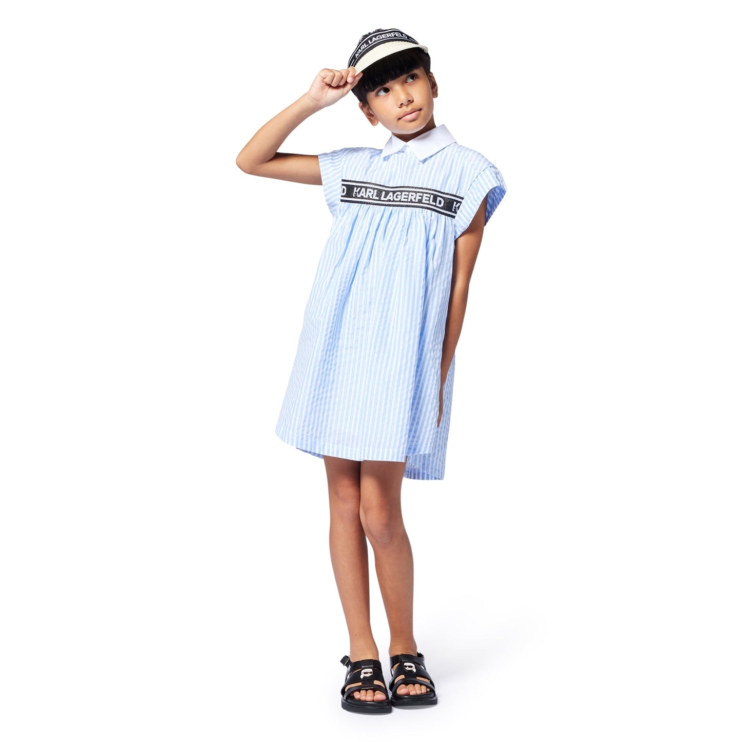 ABITO A RIGHE BIANCO/BLU KARL LAGERFELD - Angel Luxury