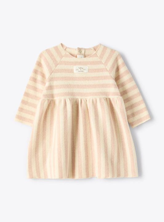ABITO A RIGHE ROSA - BEIGE TEDDY&MINOU - Angel Luxury