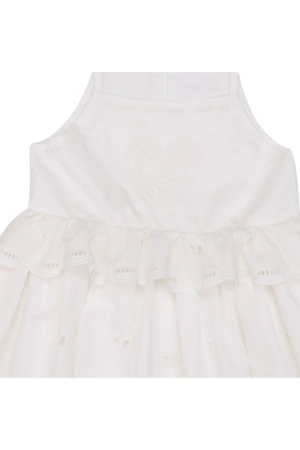 ABITO BIANCO IN PIZZO SAN GALLO STELLA - Angel Luxury