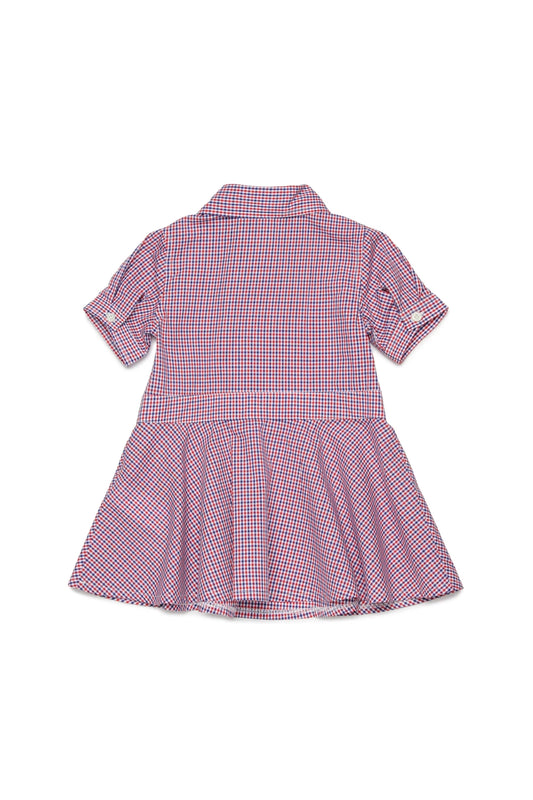 ABITO CAMICIA A QUADRETTI CON TASCHINO SUL DAVANTI E LOGATO NERO DSQUARED2 - Angel Luxury