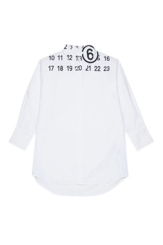 ABITO CAMICIA BIANCA CON LOGO SUL RETRO MAISON MARGIELA - Angel Luxury