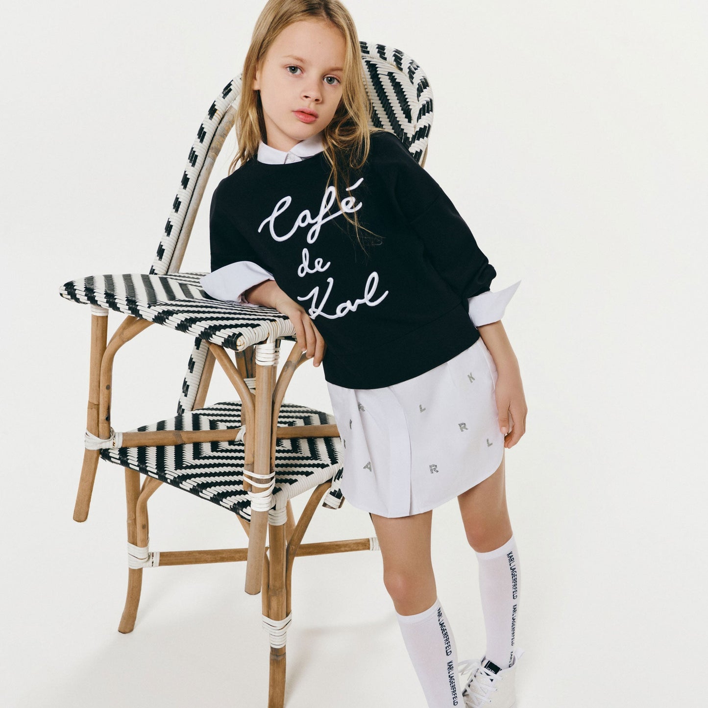 ABITO CAMICIA BIANCO CON LOGO KARL LAGERFELD - Angel Luxury