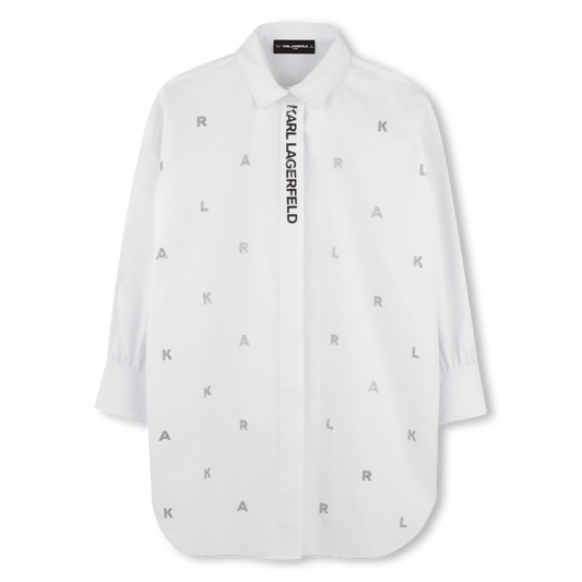 ABITO CAMICIA BIANCO CON LOGO KARL LAGERFELD - Angel Luxury