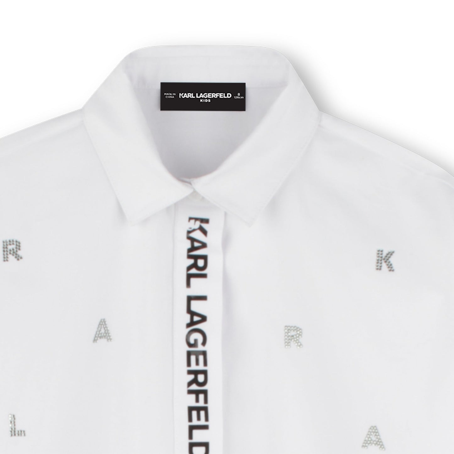 ABITO CAMICIA BIANCO CON LOGO KARL LAGERFELD - Angel Luxury